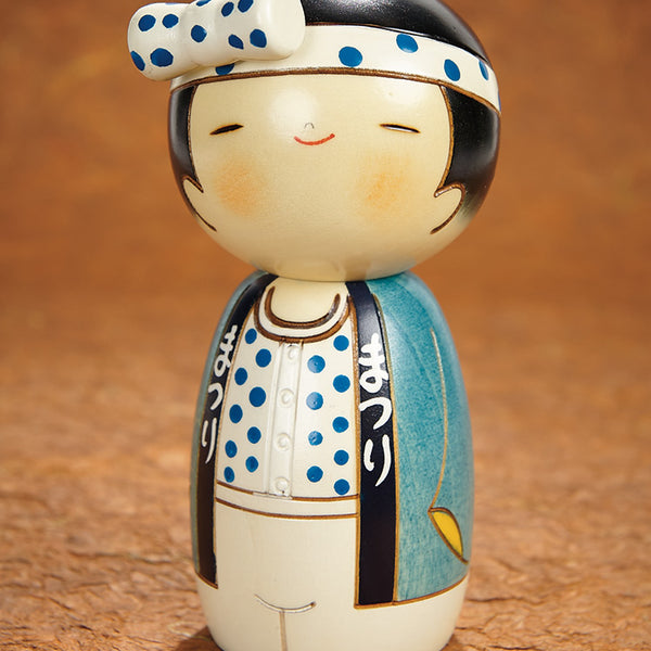 Costumed Brother Wooden Kokeshi Doll