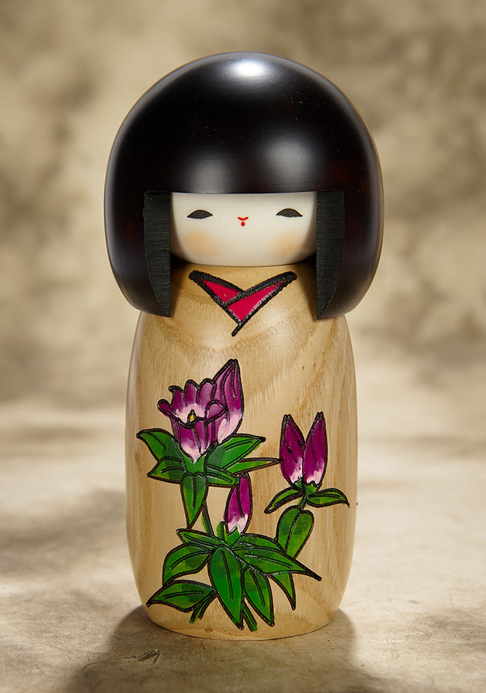 Rindo Flower Kokeshi Doll