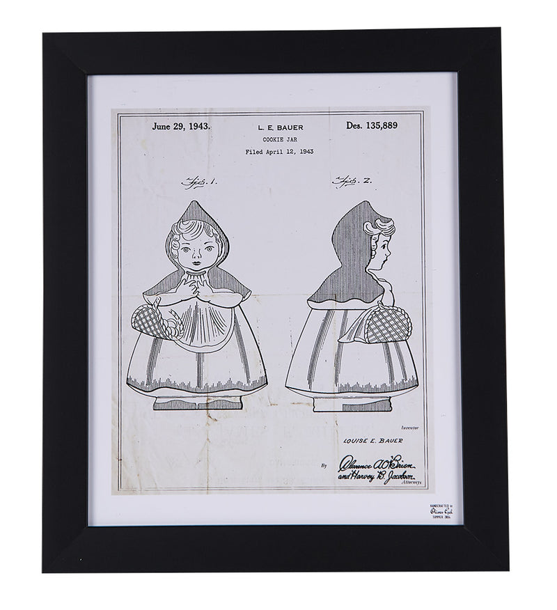 Cookie Jar Patent Sketch Framed Print