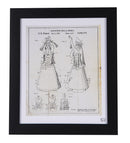 Hula Doll Patent Sketch Framed Print